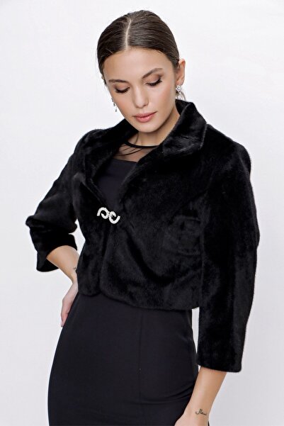 By Saygı Болеро з хутра лошати з підкладкою зсередини та деталями з каменю