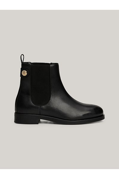 Tommy Hilfiger Leather Black Women's Boots Fw0Fw08184Bds