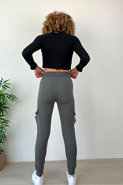 Mossta Gray Cargo Pocket Sweatpants