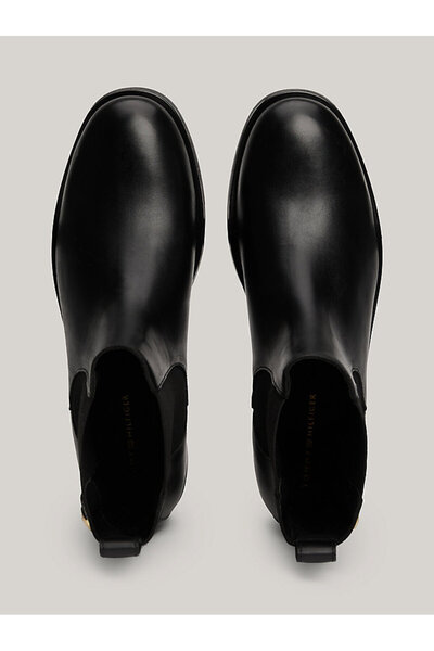 Tommy Hilfiger Leather Black Women's Boots Fw0Fw08184Bds