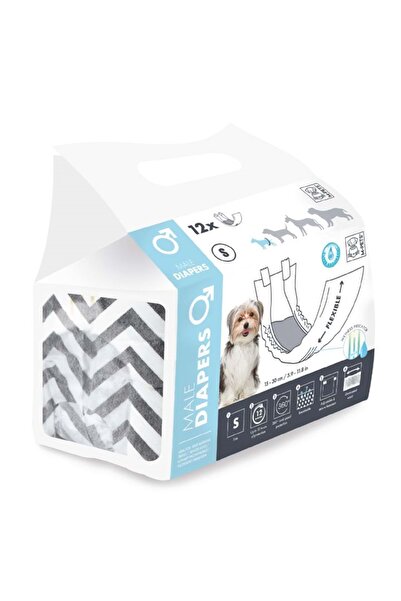 M-PETS Dıapers Erkek Köpekler İçin Külot (S) 12Li 10116199