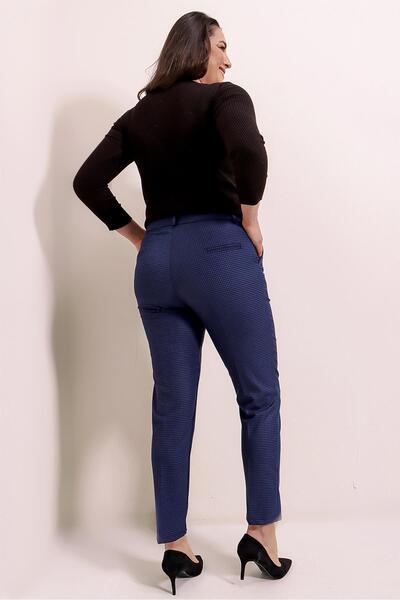 By Saygı High Waist Narrow Leg Skinny Square Side Pocket Young B.Size Long Ankle Length Pencil Pants