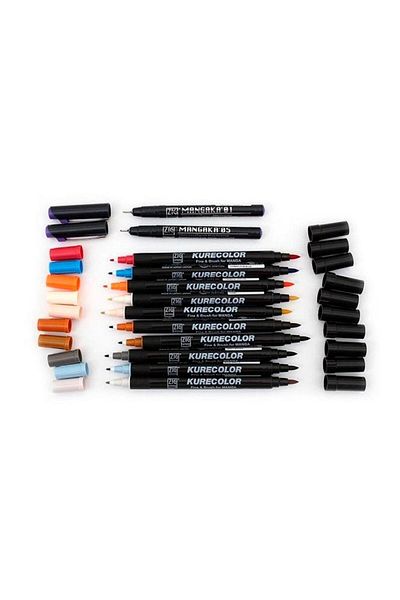 Zig Zıg Kurecolor Cartoonist Fine & Brush Marker Cnkc2200 Double Ended Manga and Graphic Marker No:505 May G