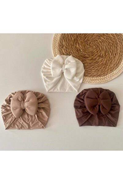 GÜNEŞ KİDS Fiyonklu Çift Katlı Bebek Bone