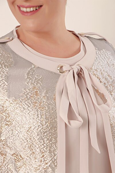 By Saygı Patterned Plus Size Jacquard Set of 2