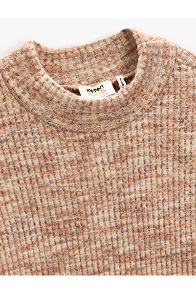 Koton Šaty s dlouhým rukávem s měkkou texturou, žebrovaný límec s poloviční kapsou