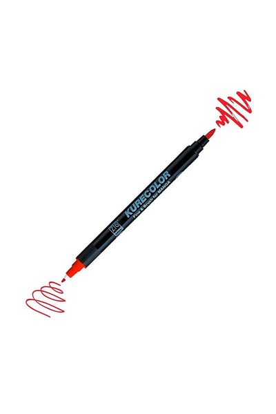 Zig Zıg Kurecolor Cartoonist Fine & Brush Marker Cnkc2200 Double Ended Manga and Graphic Marker No:217 Cadmi