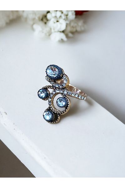 FAYRA ACCESSORIES Zircon Stone Oval Cut Ring