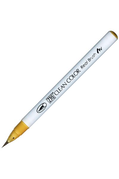 Zig Clean Color Real Brush Rb-6000At 067 Mustard Brush Tip Pen