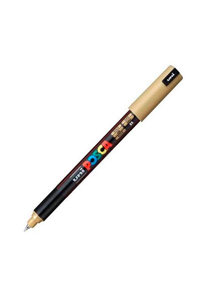 Uni 0.7 mm Water Based Gold Color Posca Marker Pen - Pc-1Mr