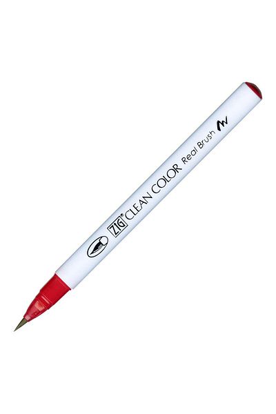 Zig Clean Color Real Brush Rb-6000At 024 Wine Red Brush Tip Pen