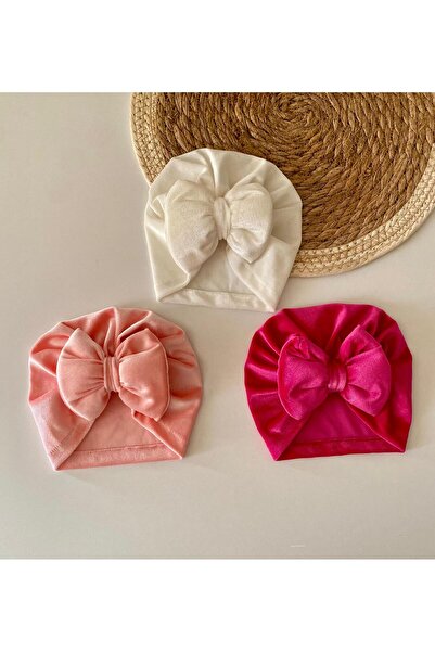 GÜNEŞ KİDS Fiyonklu Çift Katlı Bebek Bone