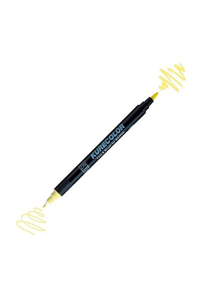 Zig Zıg Kurecolor Cartoonist Fine & Brush Marker Cnkc2200 Double Ended Manga and Graphic Marker No:100 Pale