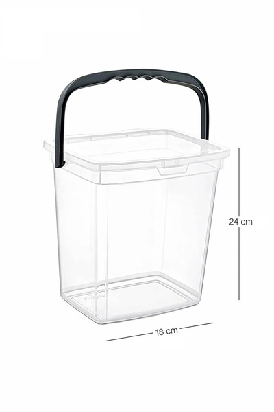 Open Home Concept 6 Liter Mega Size 2-piece Square Flour Pulses Container - Detergent Storage Box 2 Pieces