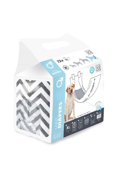 M-PETS Dıapers Erkek Köpekler İçin Külot (Xl) 12Li 10116499