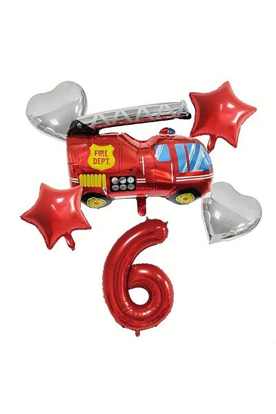 CANSIN Fire Truck 6 Years Foil Set