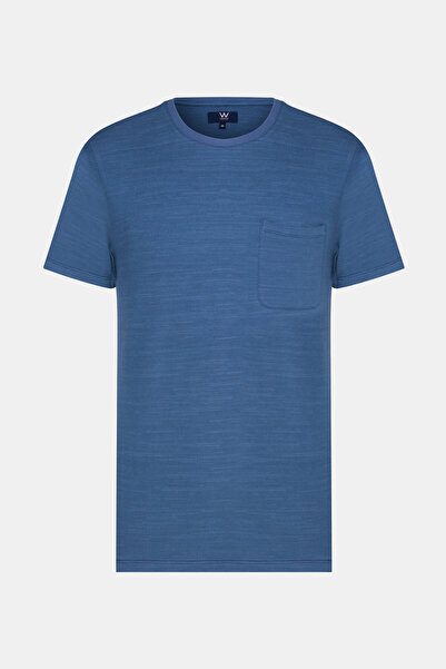 W Collection Blue Crew Neck Short Sleeve T-Shirt