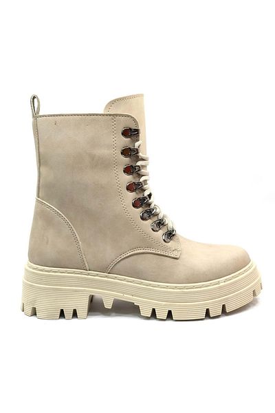 KOCAMANLAR Mehtap Rubber Sole Snapback Boots Γυναικείες Μπότες ΜΠΕΖ