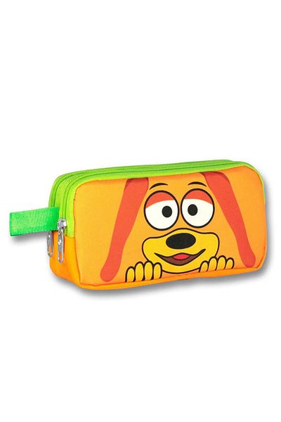 ÜMİT ÇANTA Τσάντα ελπίδας για αγόρια - Cennec Cute Dog Pencil Bag, κίτρινο-πράσινο