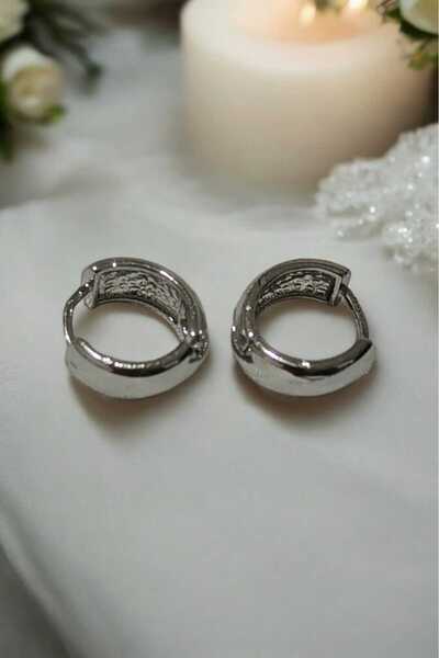 Bontexs Kadın Halka Küpe Gümüş Renk