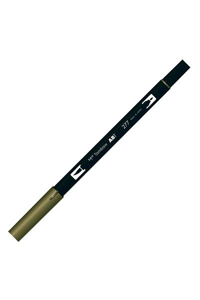 Bruynzeel Tombow Ab-t Dark Green 277 Model Double Ended Graphic Pen