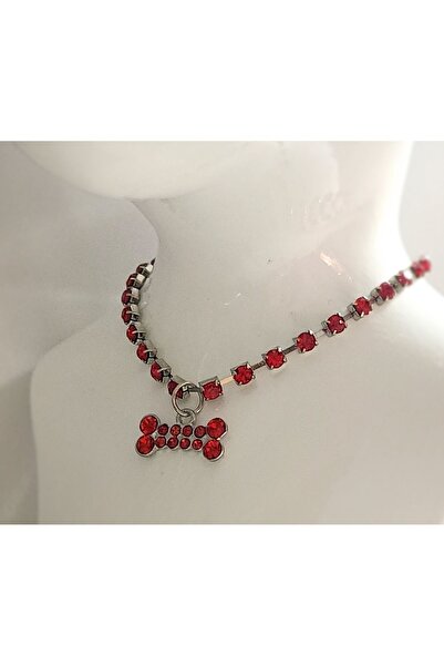 reyselstyle Luxury Red Zircon Stone Cat and Dog Collar