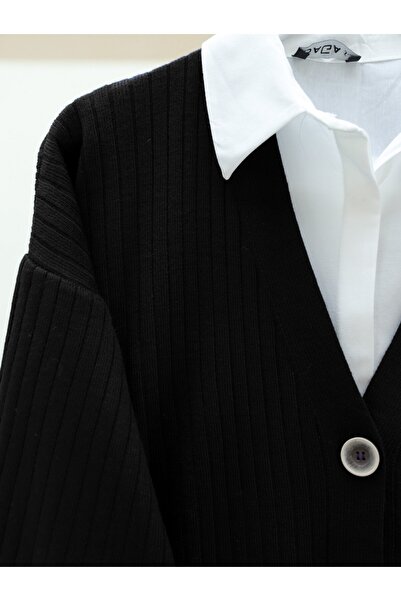 Modamorfo Black Araboy Knitwear Cardigan - Buttoned