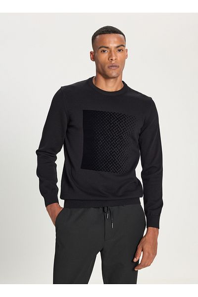 ALTINYILDIZ CLASSICS Altınyıldız Classics - Crew Neck Black Men's Knitwear Sweater Ace 492510192