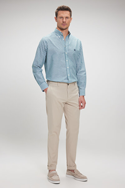 BROOKS BROTHERS Erkek Bej Chino Double Paça Pantolon