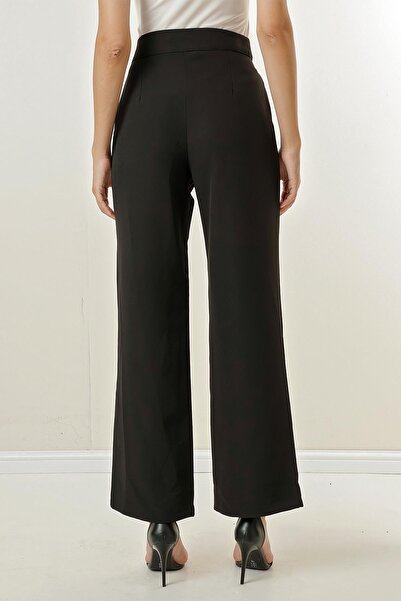 By Saygı Wide Leg Trousers with Velcro Waist Pockets