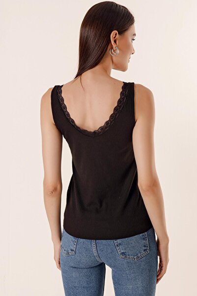 By Saygı Front Back Lace Thick Strap Camisole Undershirt