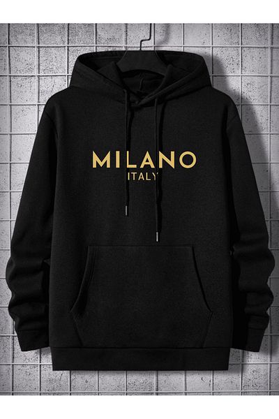 Pink Sky Φούτερ με στάμπα MILANO ITALY Unisex Oversize