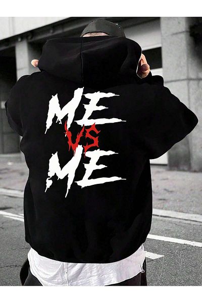 Pink Sky ME VS ME εμπρός πίσω Φούτερ Unisex Oversize με στάμπα