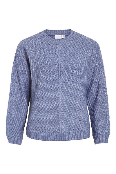 VILA Strickpullover Rundhals