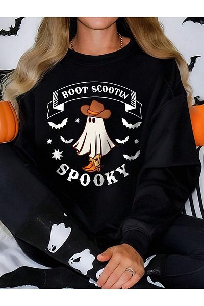 Pink Sky Ghost Spook Halloween Front Printed Unisex Oversize Sweatshirt1 Hoodie