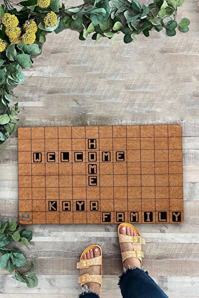 Valerine Life Scrabble Welcome Home - Personalized, Name and Family Door Mat 45x70cm
