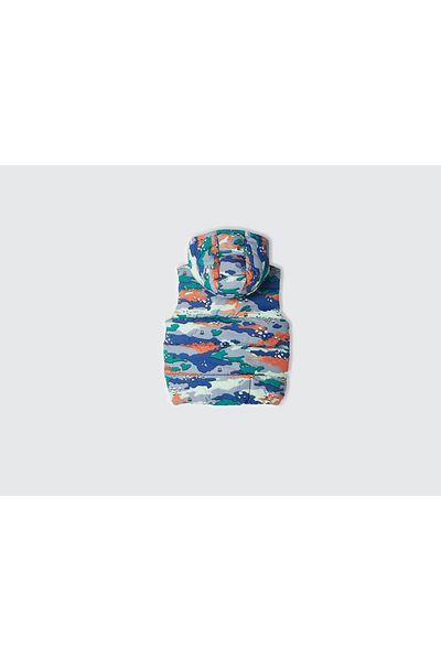 United Colors of Benetton Boy's Colorful Camouflage Zipper Closure All-Patterned Hooded Vest