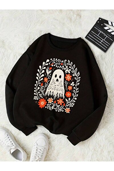 Pink Sky Unisex Oversize Φούτερ - Μπροστινό εμπριμέ 1 Hoodie για το Halloween