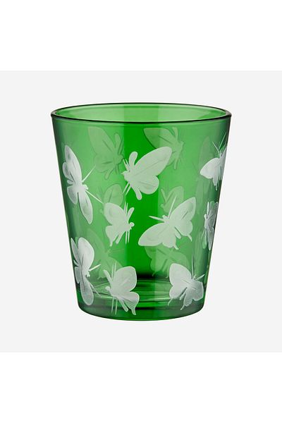 CHIARA ALESSI Farfalla Green Glass Water Cup 345 ml