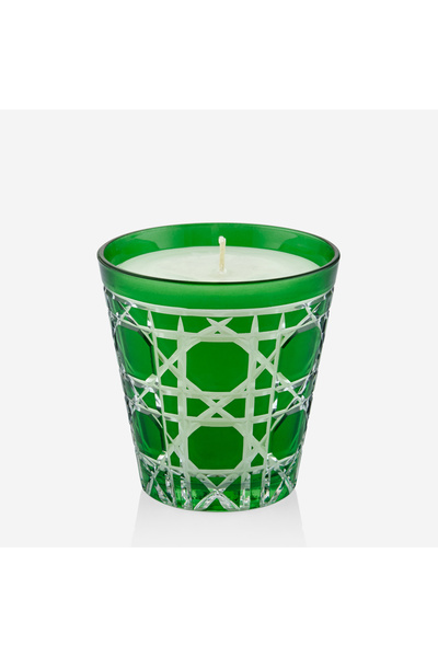 CHIARA ALESSI Gloria Green Tea Yeşil Cam Mum 10 Cm