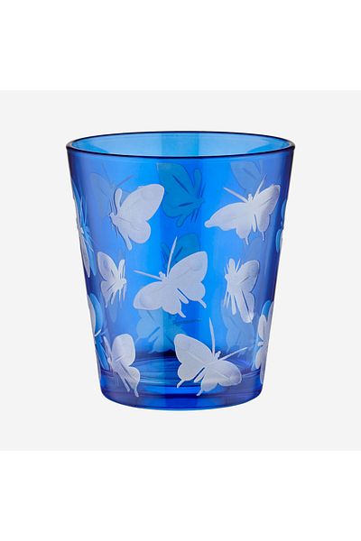 CHIARA ALESSI Farfalla Blue Glass Water Cup 345 ml