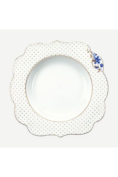 Pip Studio Royal White White Porcelain Pit Plate 23.5 Cm