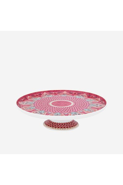 Pip Studio Flower Festival Red Porcelain Cake Stand 21 cm