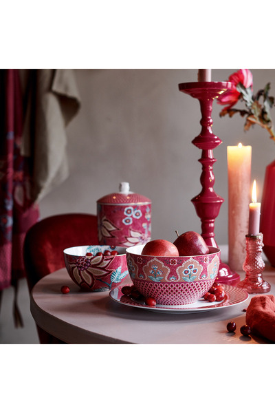 Pip Studio Flower Festival Kırmızı Porselen Küp 1500 ml