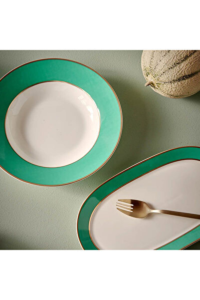 Pip Studio Chique Yeşil Porselen Çukur Tabak 23,5 Cm