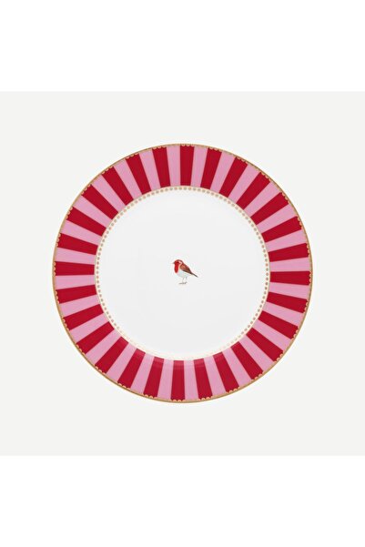 Pip Studio Love Birds Kırmızı Pembe Porselen Kahvaltı Tabağı 21 Cm