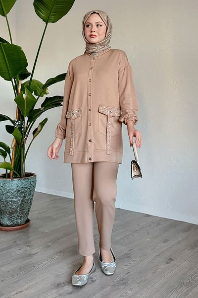 InStyle طقم قطعتين من حجر الجمل - جيوب