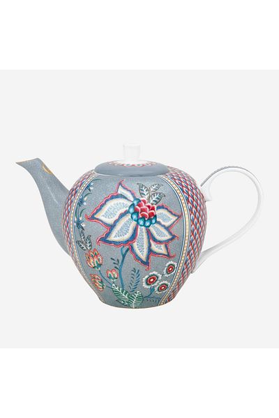 Pip Studio Flower Festival Blue Porcelain Teapot 1600 ml
