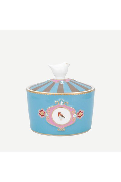 Pip Studio Love Birds Blue Khaki Porcelain Candy Bowl 300 ml