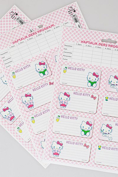 Hello Kitty New Season Licensed Hello Kitty with Decomus 24 School Labels